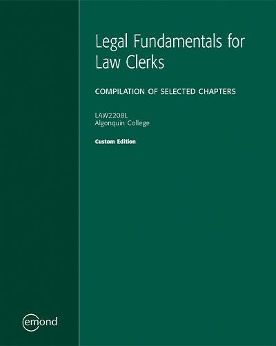 LAW2208L: Legal Fundamentals for Law Clerks (Algonquin Custom)