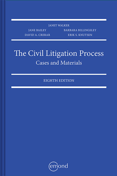 Civil Litigation Process: Cases and Materials, 8th Edition