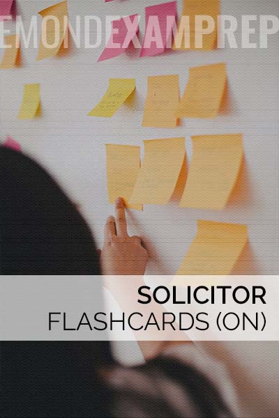 Solicitor Flashcards (ON)