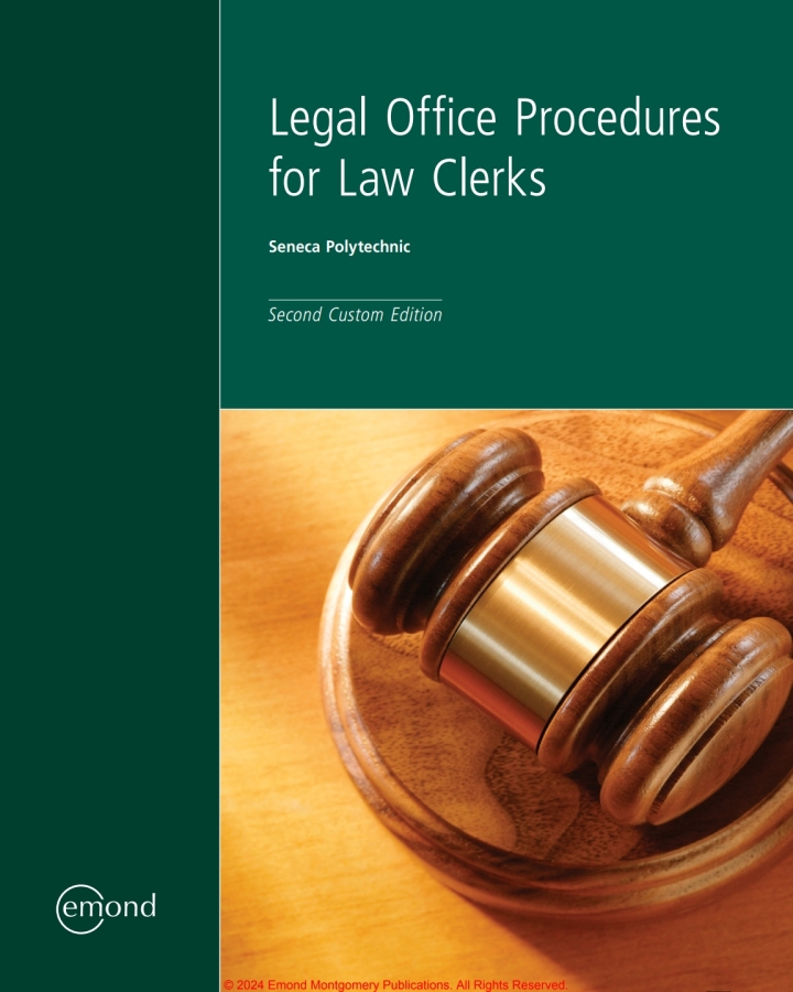 LXY150/250/LCP100: Legal Office Procedures for Law Clerks (Seneca Polytechnic Custom)