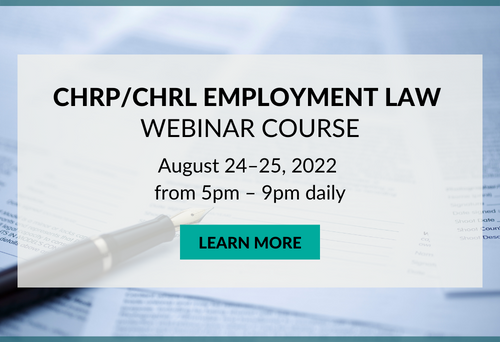 CHRP/CHRL Employment Law Webinar Course